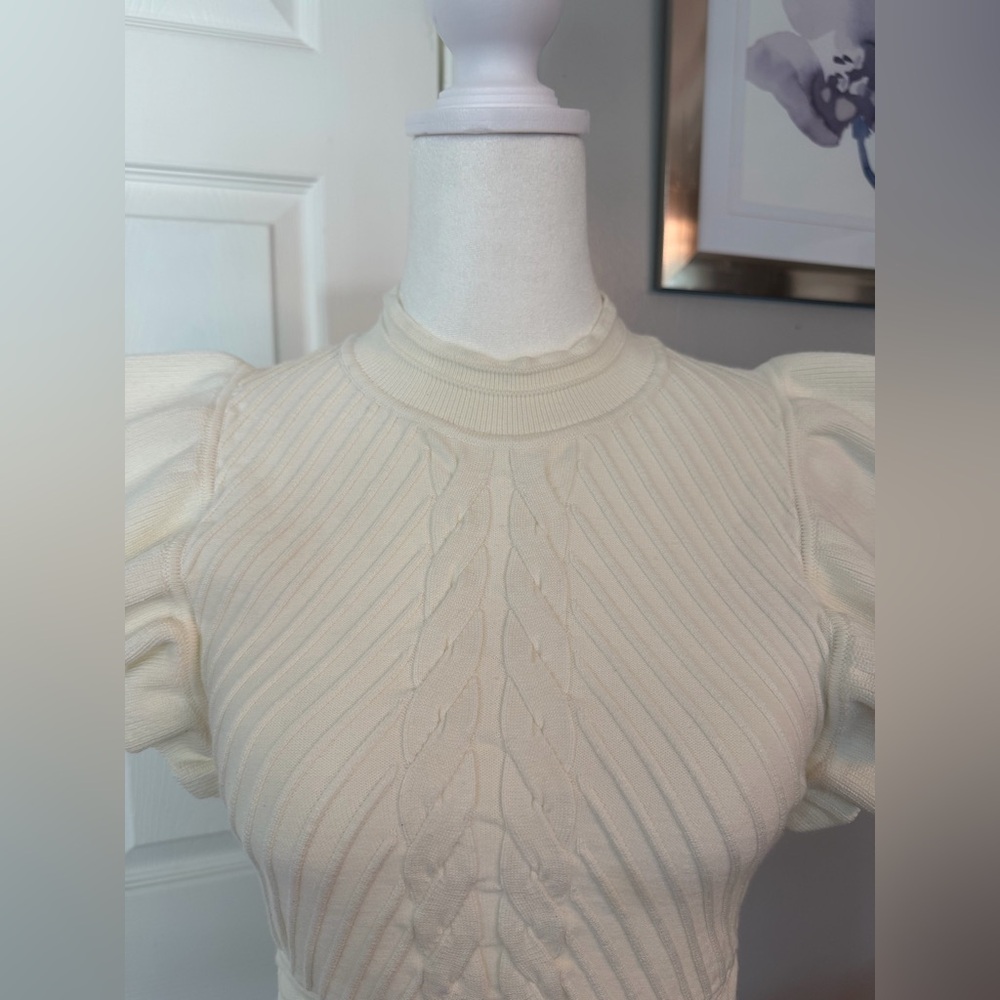 Milly Chiffon Ruffled knit Top - Picture 4 of 12